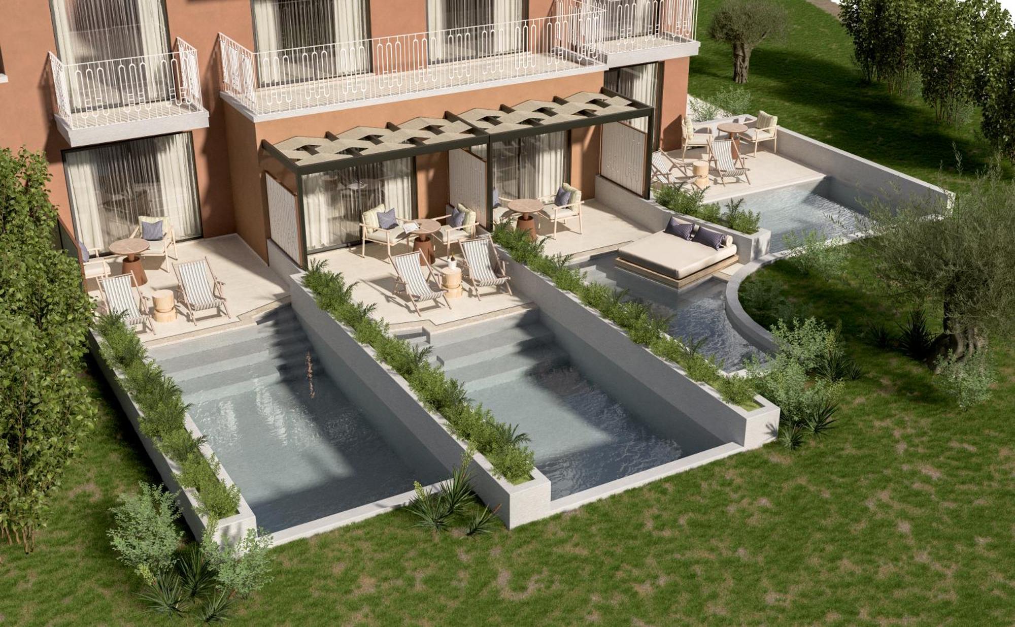 Sentido Apollo Palace Mesongí Eksteriør billede 3D rendering of a hotel